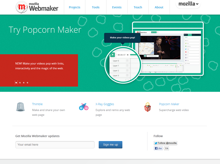 Mozilla Webmaker page