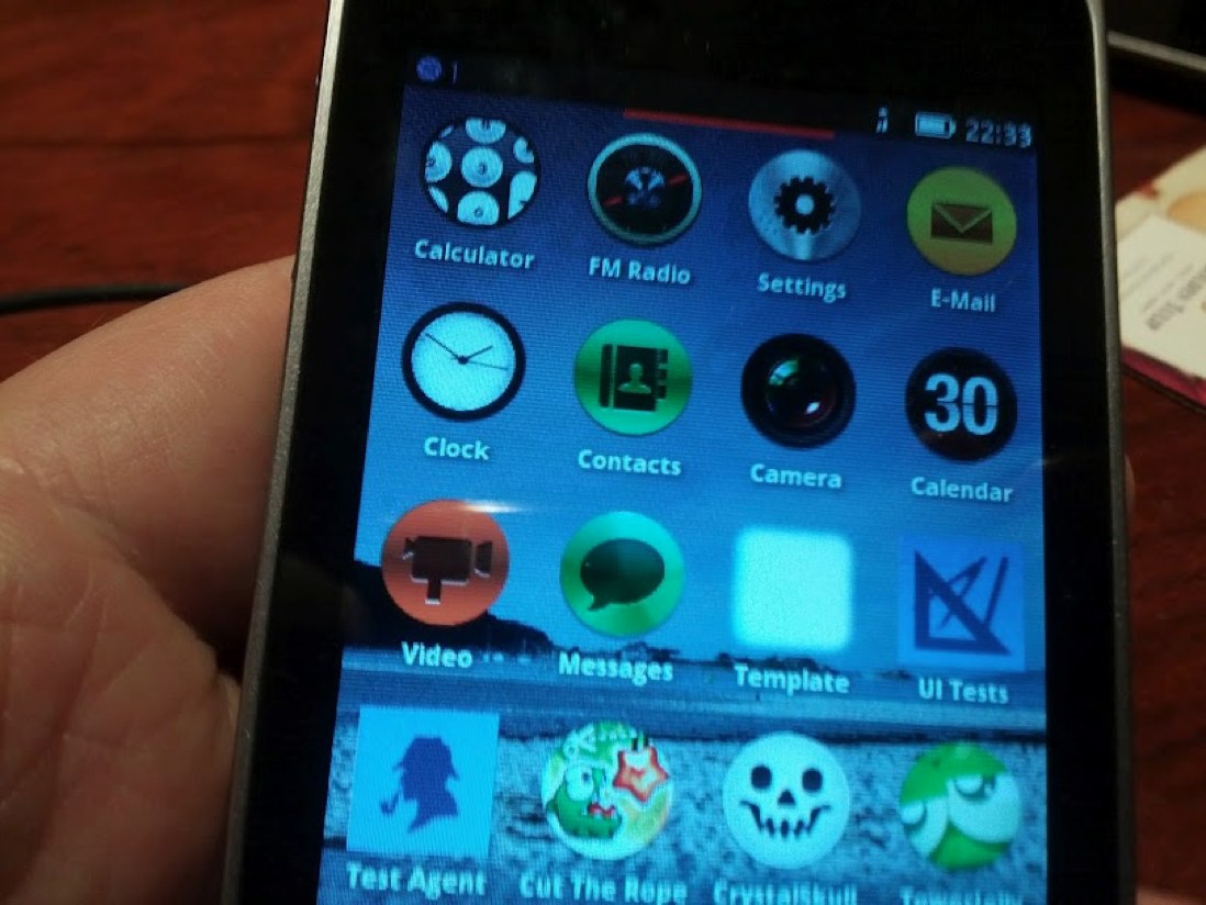 Firefox OS running on a phone